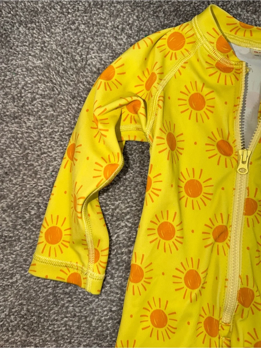 Hanna Andersson Yellow Baby Sunsuit swimsuit sun 12-18 months